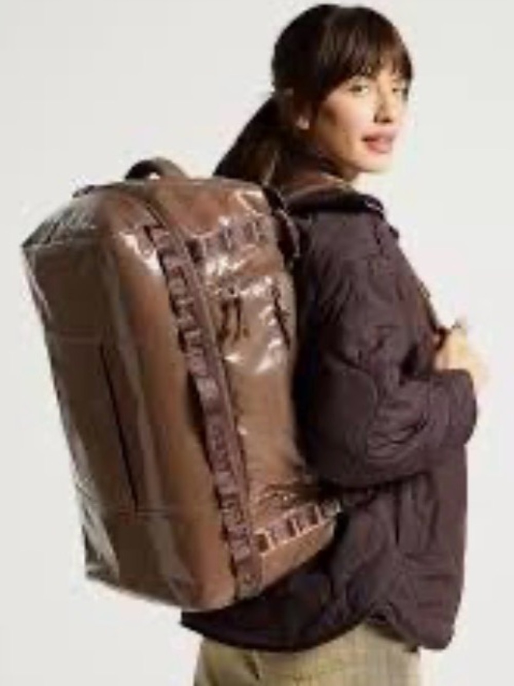 Calpak 50L Terra Backpack Duffel Bag in Cacao
